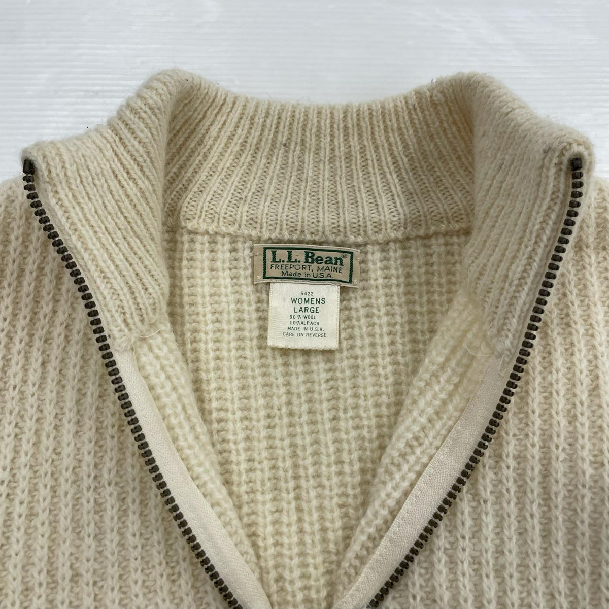 ニット vintage USA製 ドライバーズニット-L L ホワイト