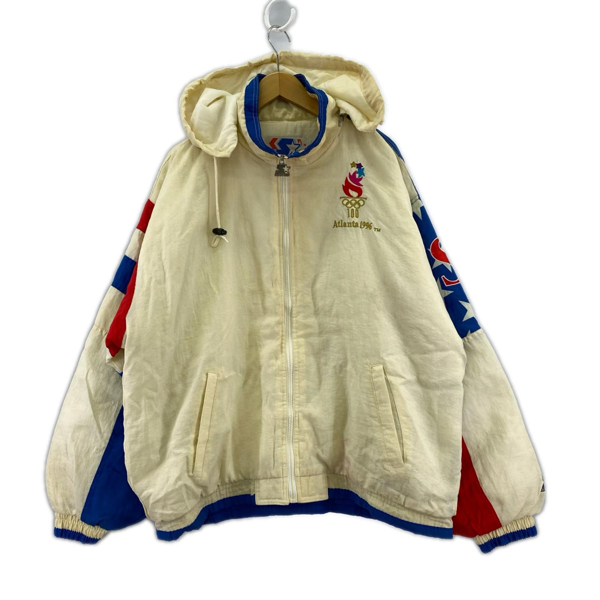 ジャケット 90s STARTER アトランタオリンピック USA チームジャケット L L ホワイト