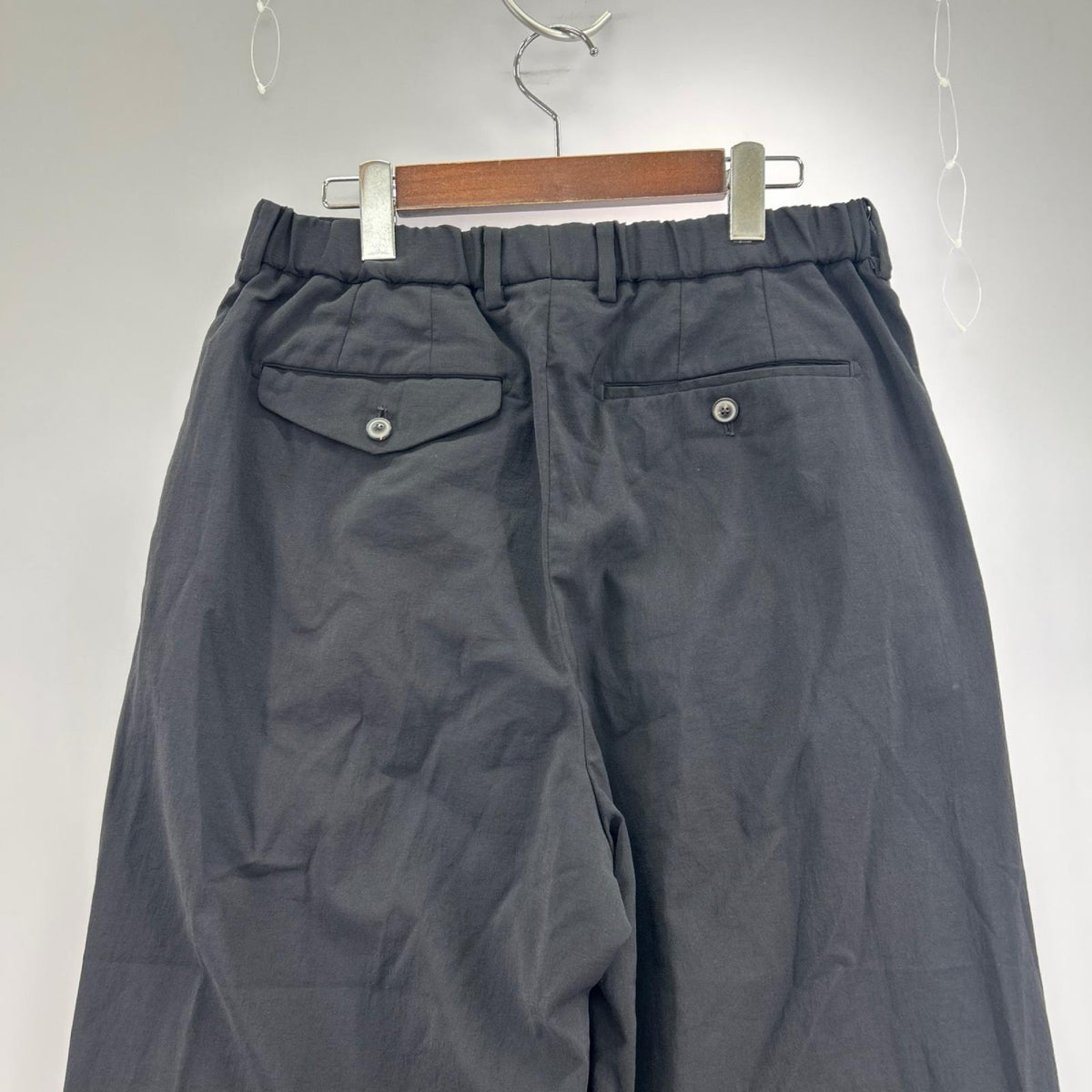 パンツ YOKO SAKAMOTO ORIGINAL RECYCLE GABARDINE イージーパンツ S ブラック ブラック