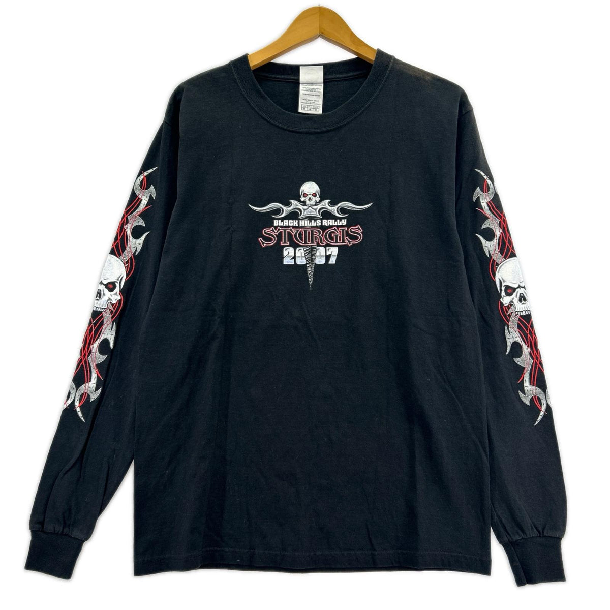 長袖Tシャツ 00s BLACK HILLS RALLY 両面プリントロンTee M ブラック M ブラック