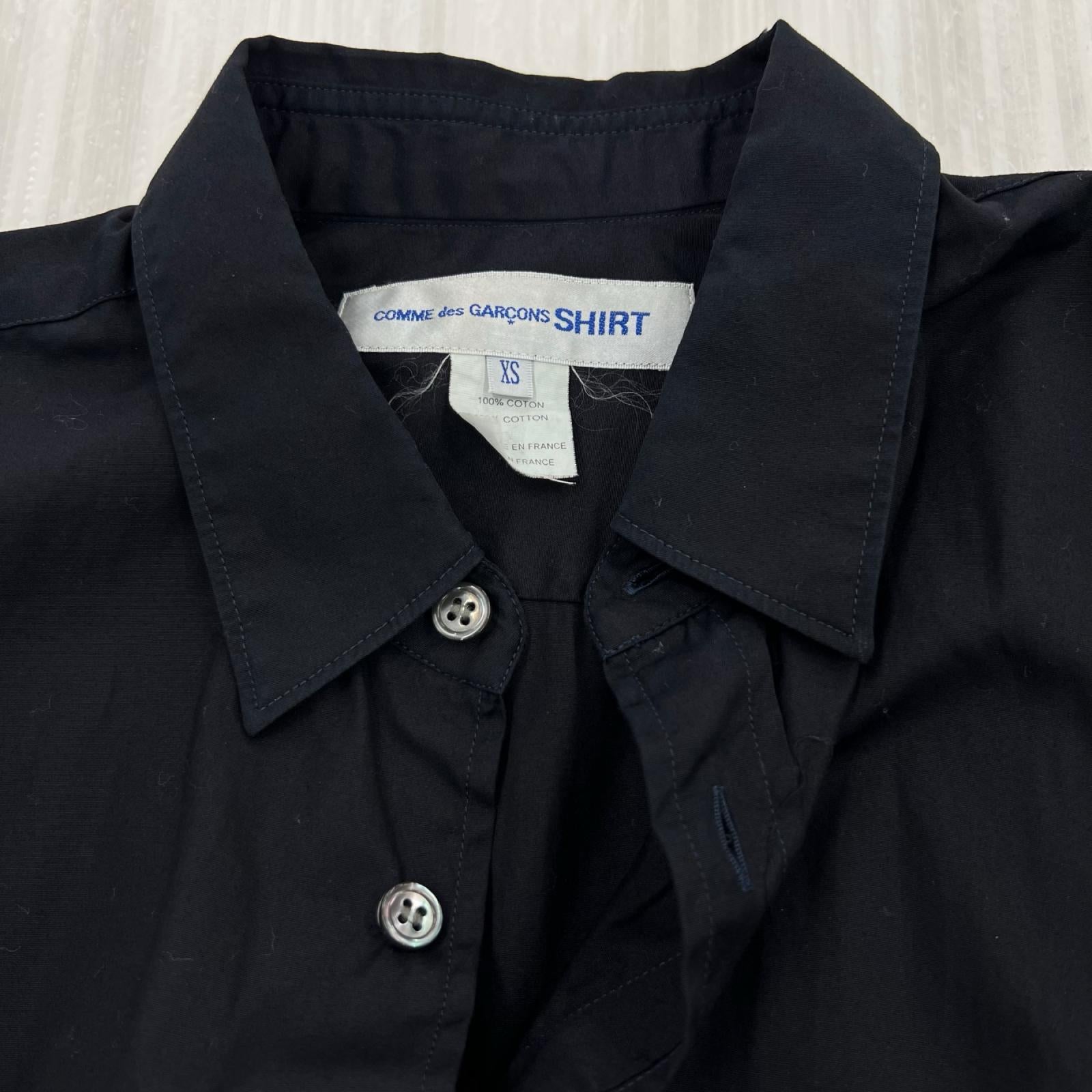 長袖シャツ COMME des GARCONS デザイン シャツベスト XS 黒 XS 黒 ブラック