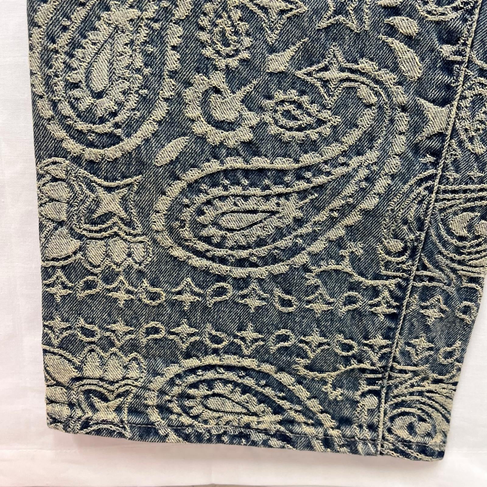 パンツ Supreme 25ss Bandana Jacquard Baggy Jean バギーデニム 32 ブルー