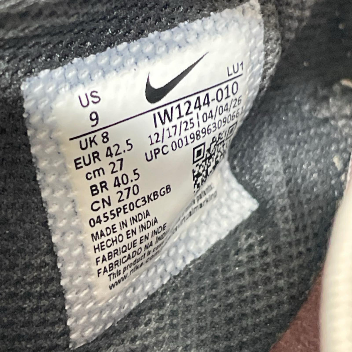 サンダル AIR RIFT 27.0cm 27cm (US9 UK8 1/2 EU44) ブラック