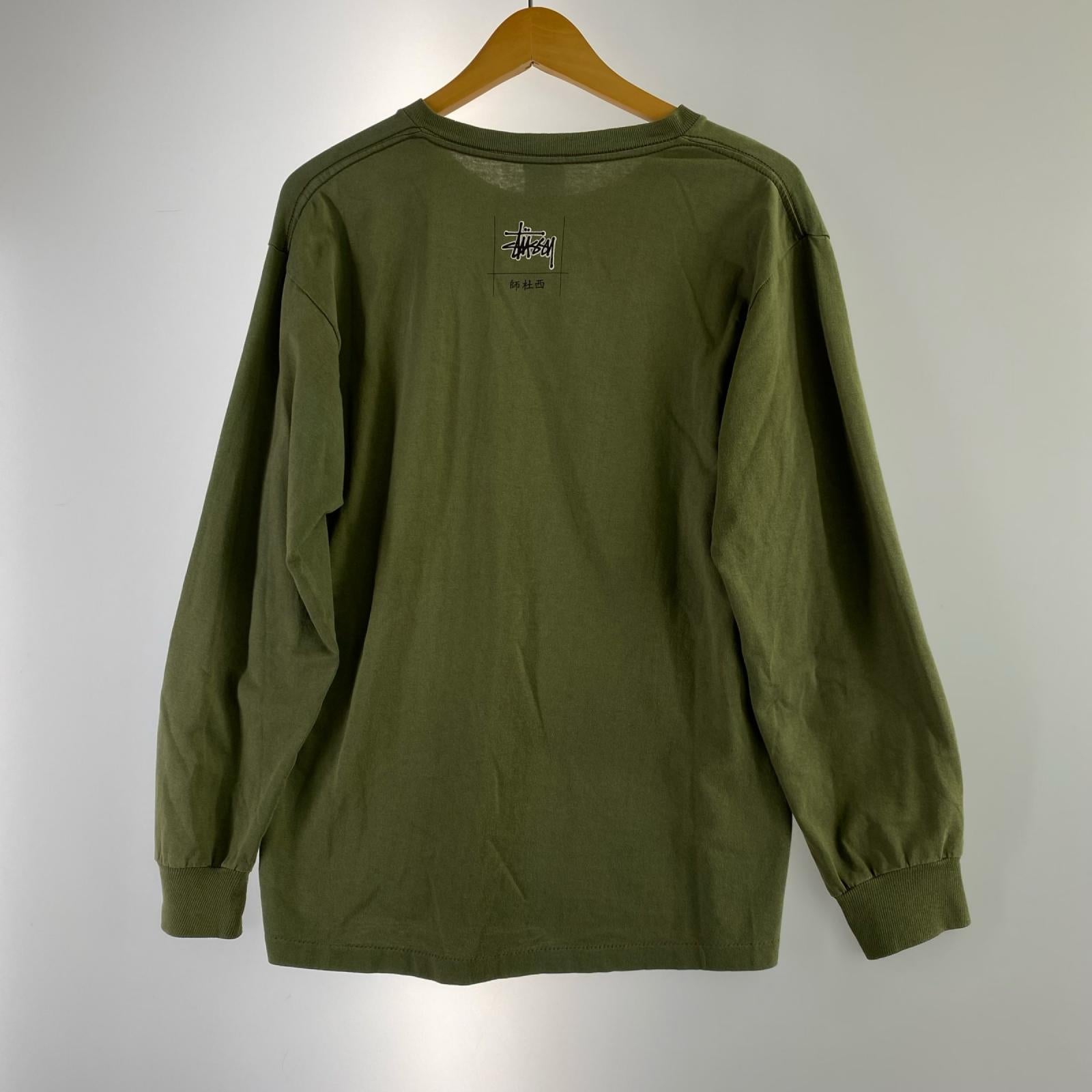 長袖Tシャツ 90-00s 漢字Tシャツ M M カーキ