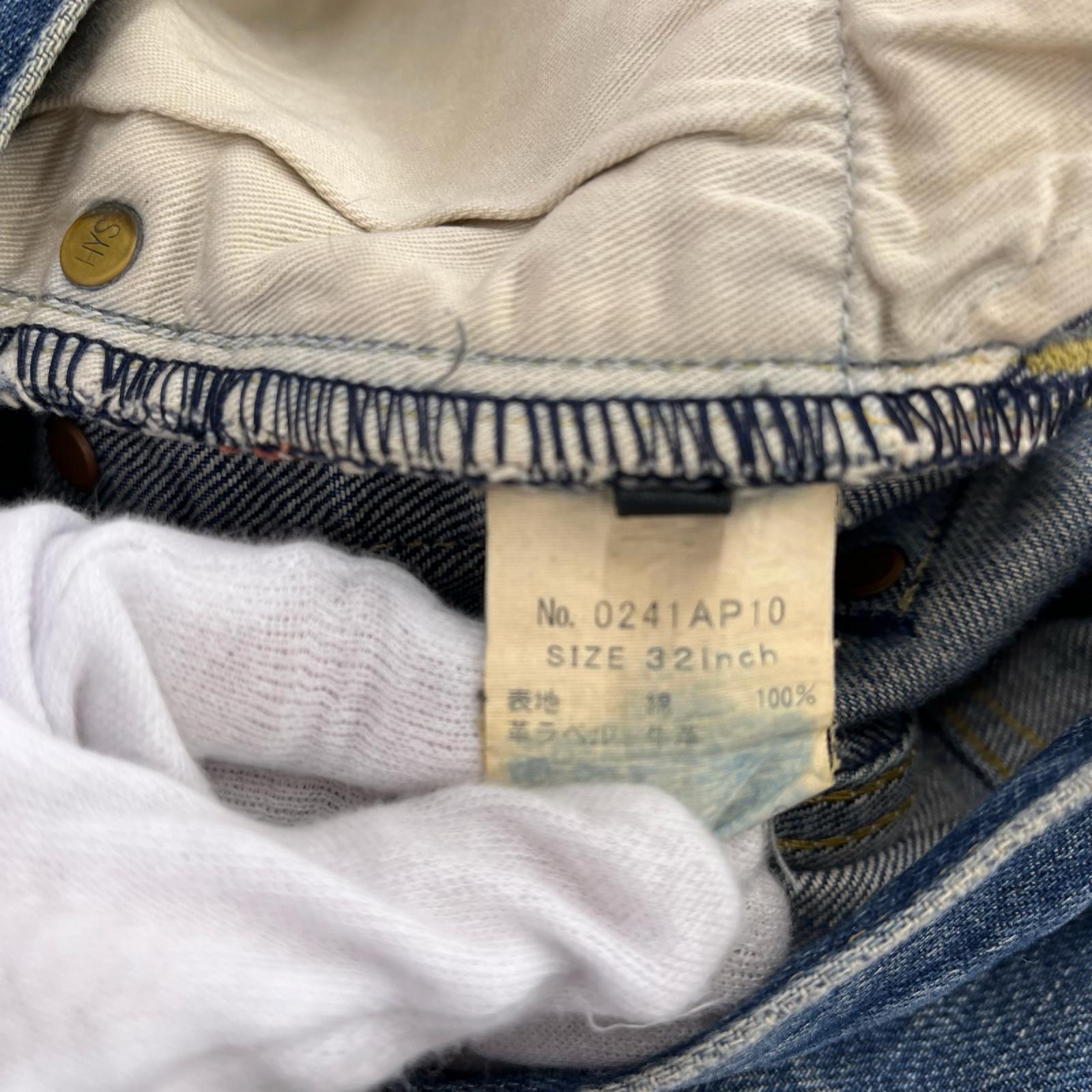 デニムパンツ HYSTERIC GLAMOUR RSM加工デニムパンツ ブルー 32 ネイビー
