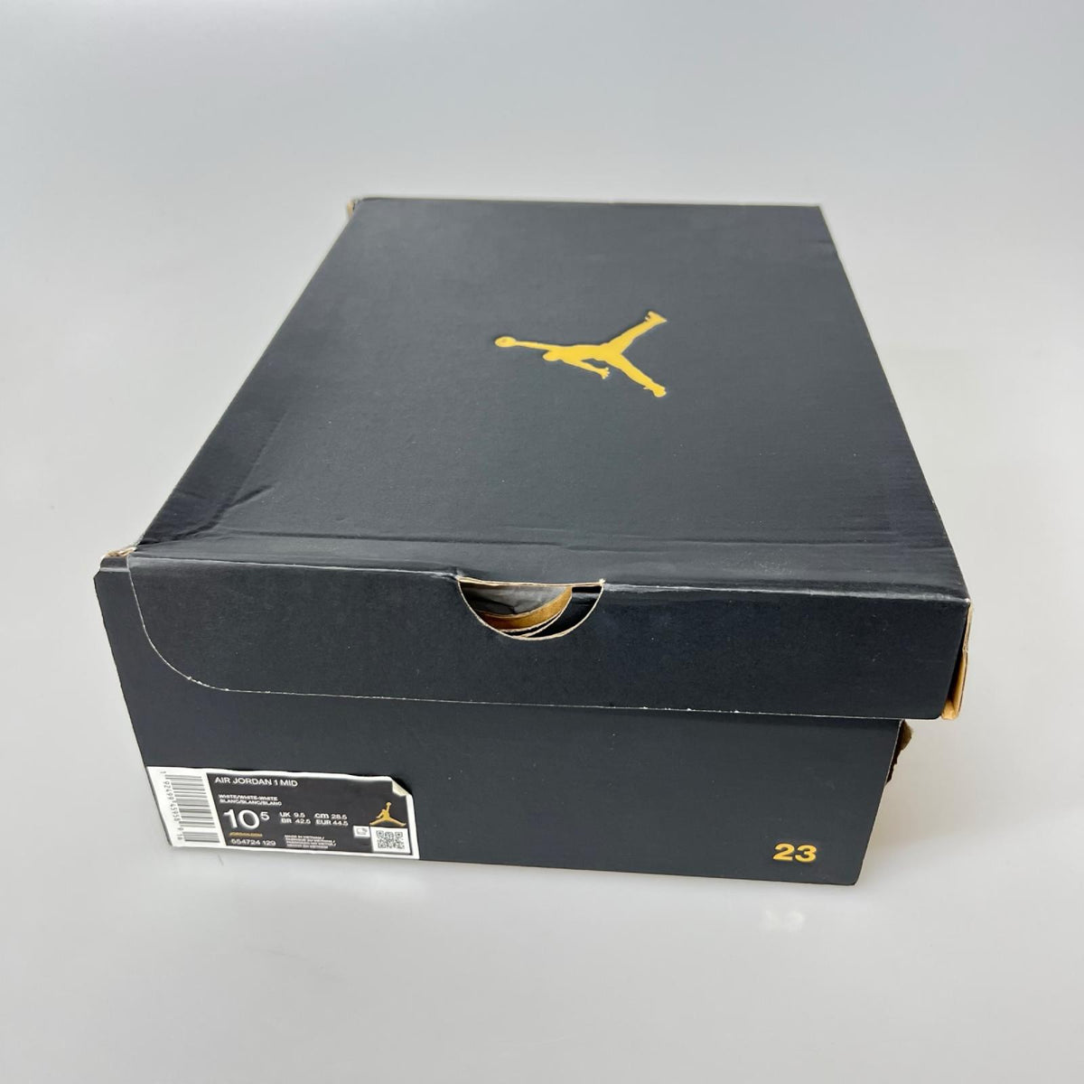 スニーカー Air Jordan 1 Mid 554724-129 10ハーフ 28.5cm (US10 1/2 UK10 EU47) ホワイト