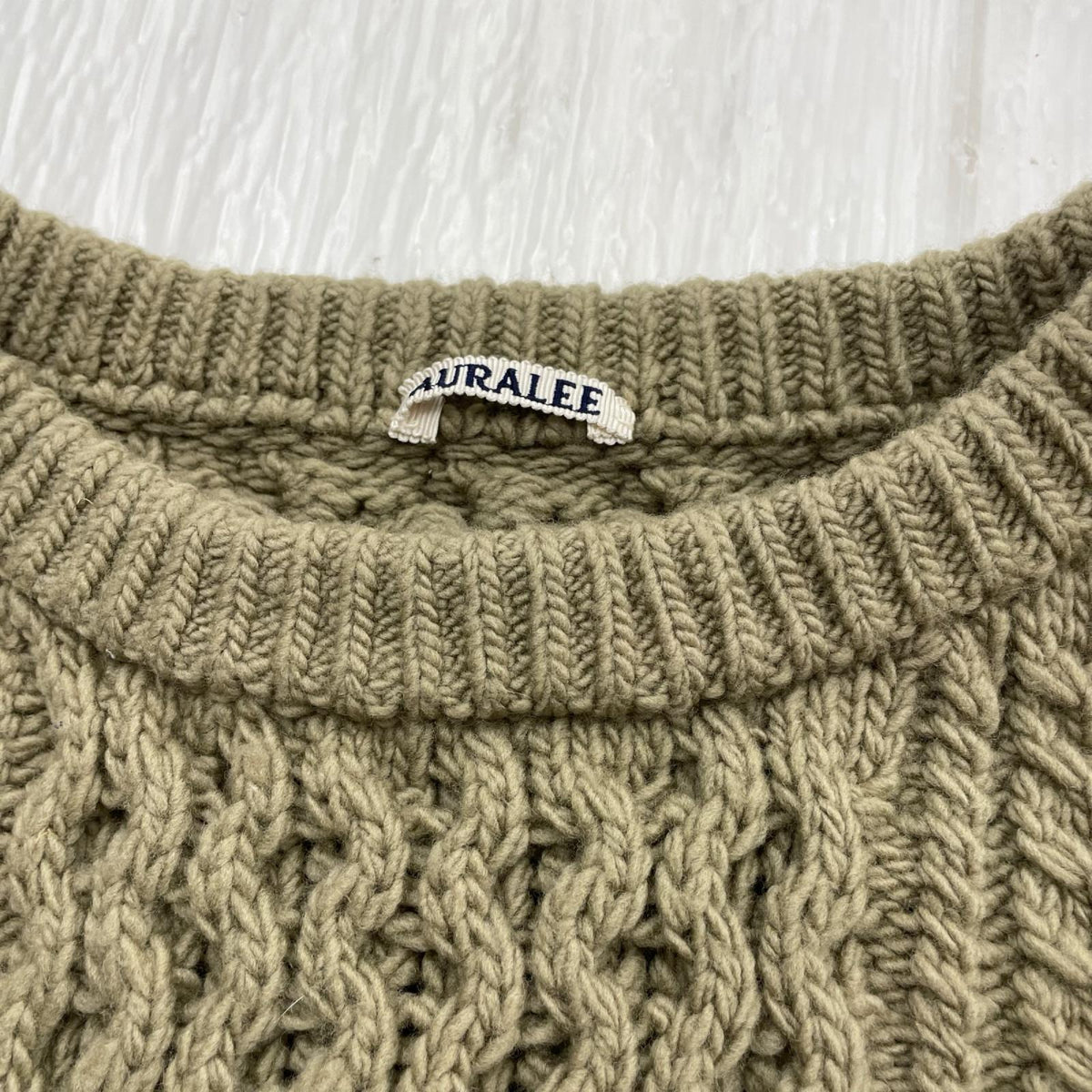 ニット 18AW FRENCH MERINO ARAN KNIT VEST ベージュ