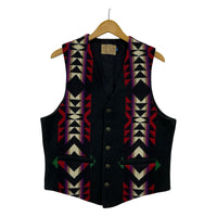 長袖シャツ PENDLETON 80s~ USA製 ネイティブデザイン ウールベスト 40 ブラック
