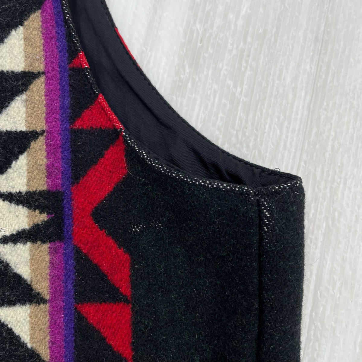 長袖シャツ PENDLETON 80s~ USA製 ネイティブデザイン ウールベスト 40 ブラック