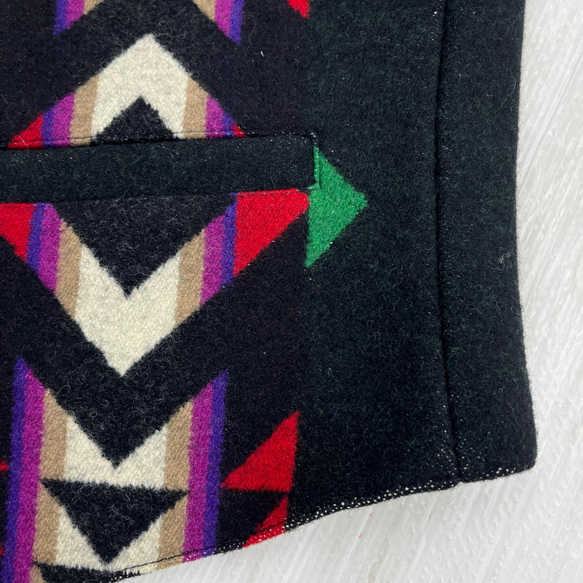 長袖シャツ PENDLETON 80s~ USA製 ネイティブデザイン ウールベスト 40 ブラック