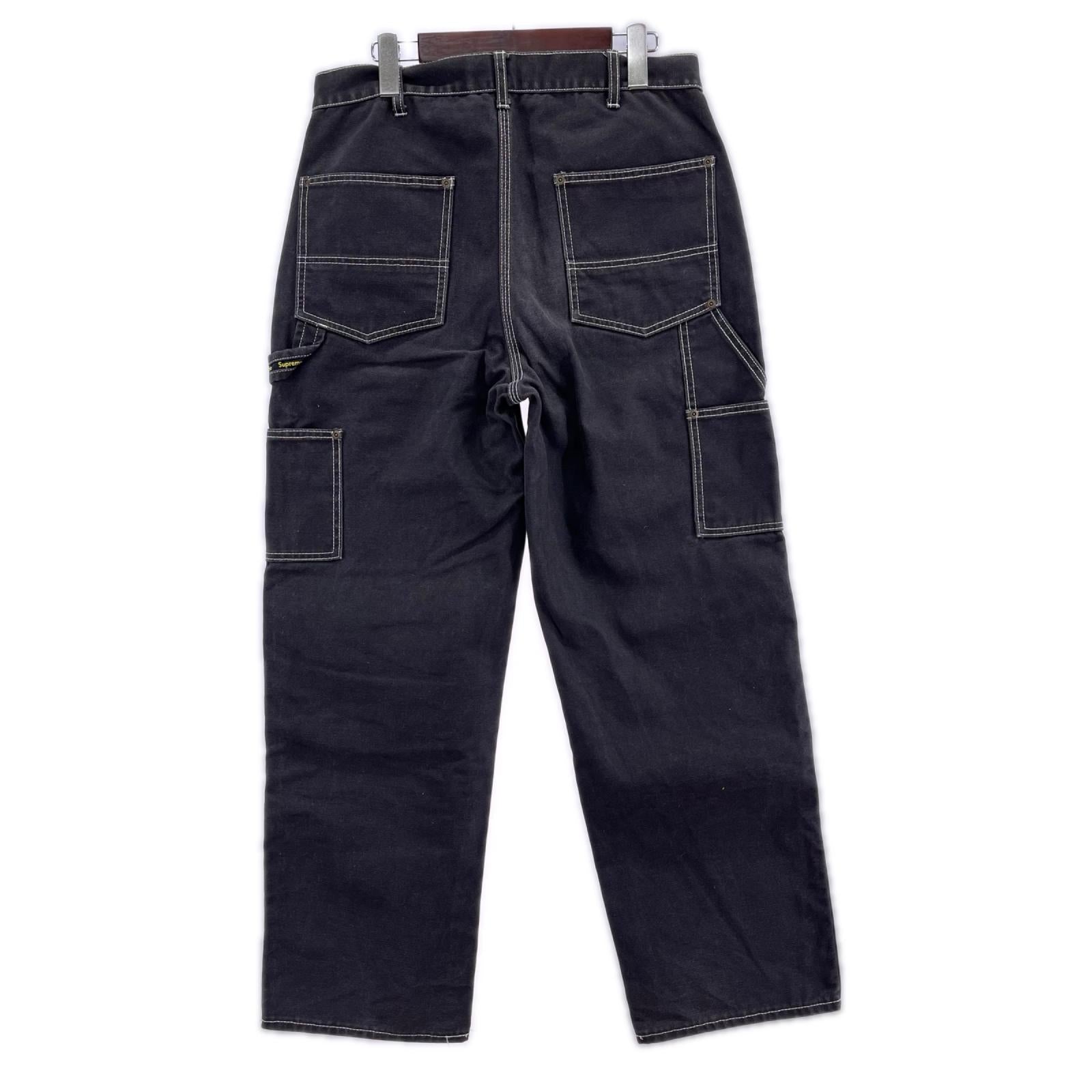 パンツ Supreme 22SS Double Knee Canvas Painter Pant 30 黒 30 ブラック