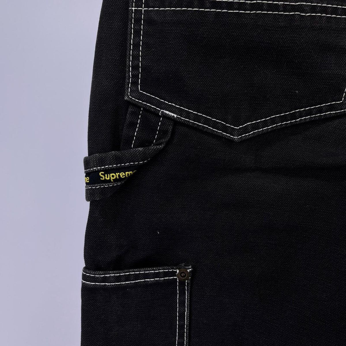 パンツ Supreme 22SS Double Knee Canvas Painter Pant 30 黒 30 ブラック