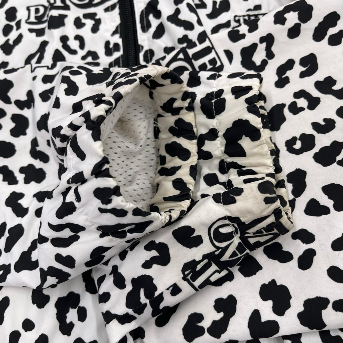 ジャケット WACKO MARIA×BLACK EYE PATCH LEOPARD TRACK JACKET M 白×黒 M