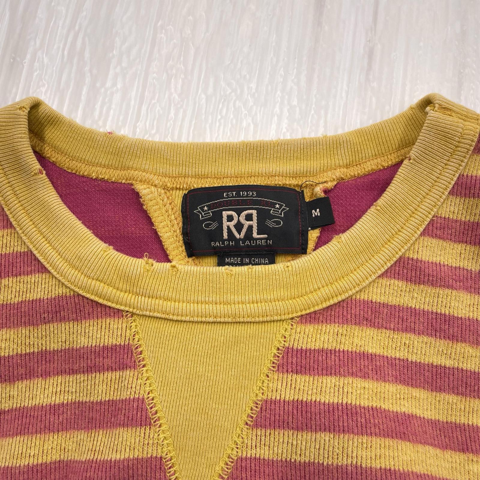 半袖Tシャツ 半袖スウェット ロゴ ボーダー コットン (M) M