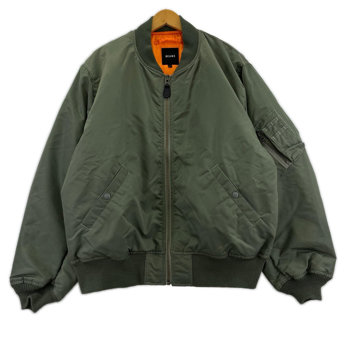 ジャケット リラックスフィット MA-1 フライトジャケット L L カーキ