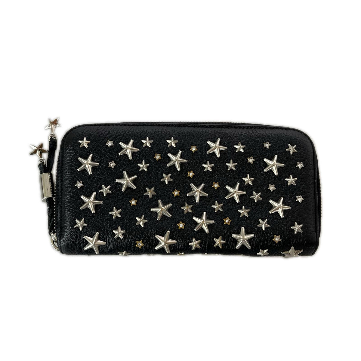 JIMMY CHOO/スターズタッズラインストーンラウンドジップ
