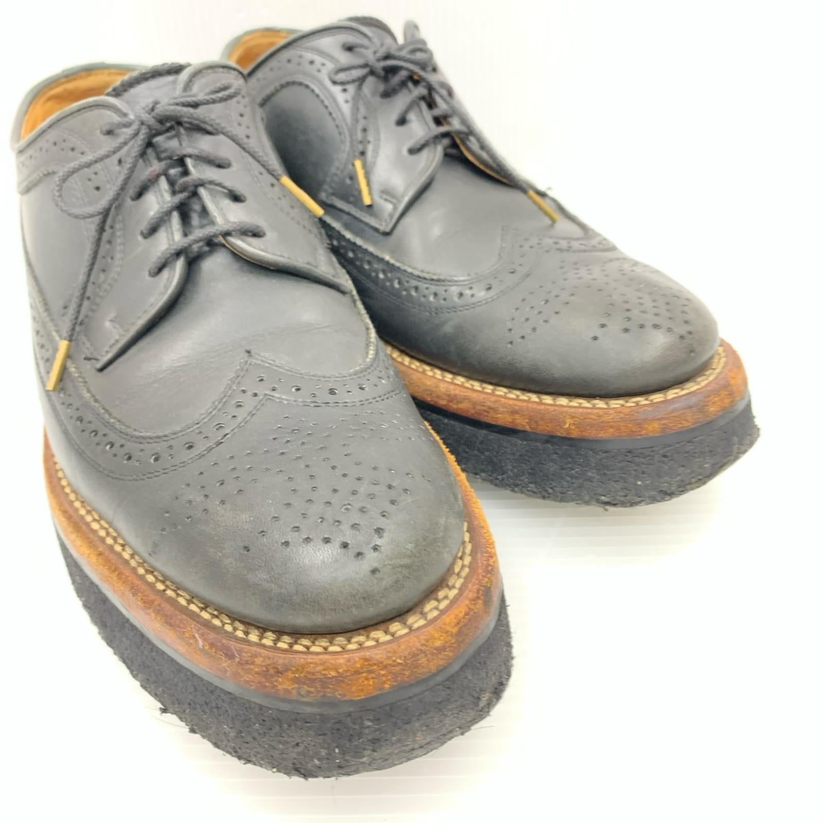 シューズ MENDELL ウィングチップ BLK (8)
