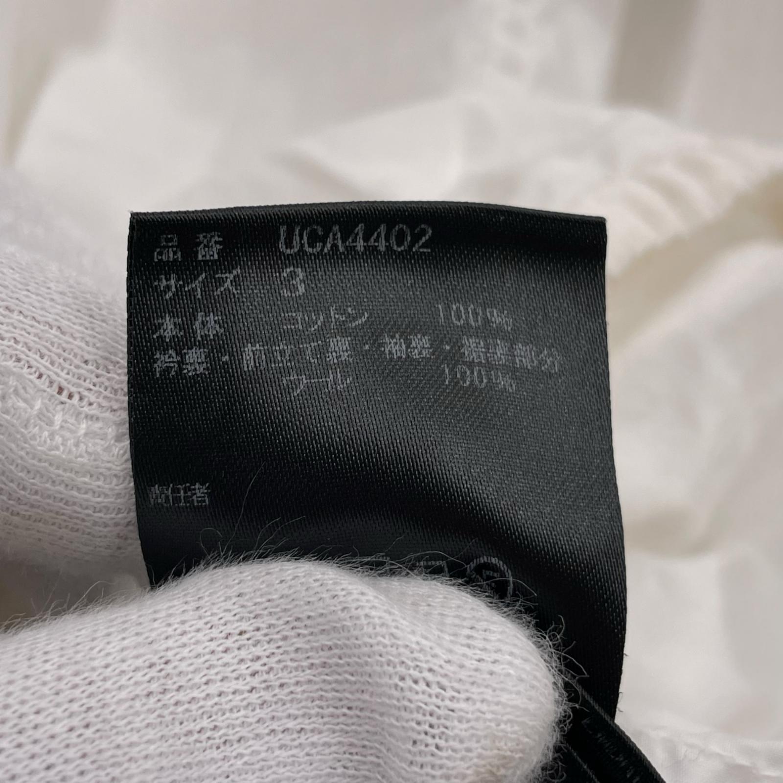 長袖シャツ 18ss 縮絨加工 レギュラーカラ―シャツ 白 (3) 3 ホワイト
