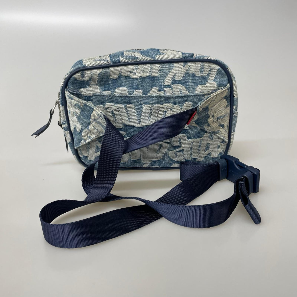 ボディバッグ 22SS Fat Tip Jacquard Denim Waist Bag