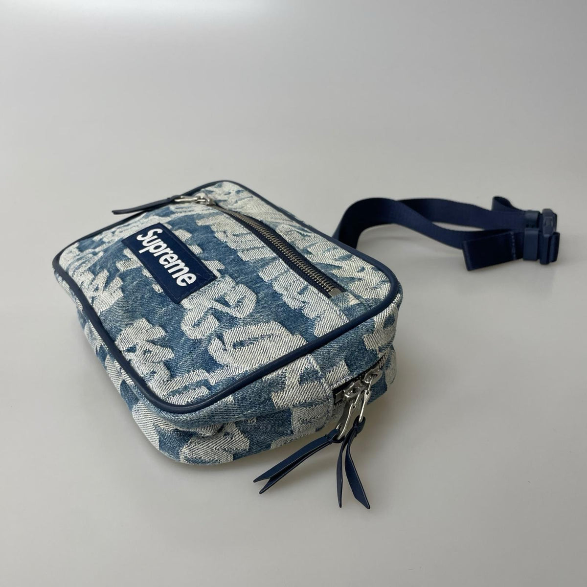 ボディバッグ 22SS Fat Tip Jacquard Denim Waist Bag