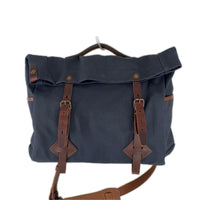 ショルダーバッグ bleu de chauffe レザーキャンバスバッグ ネイビー ネイビー