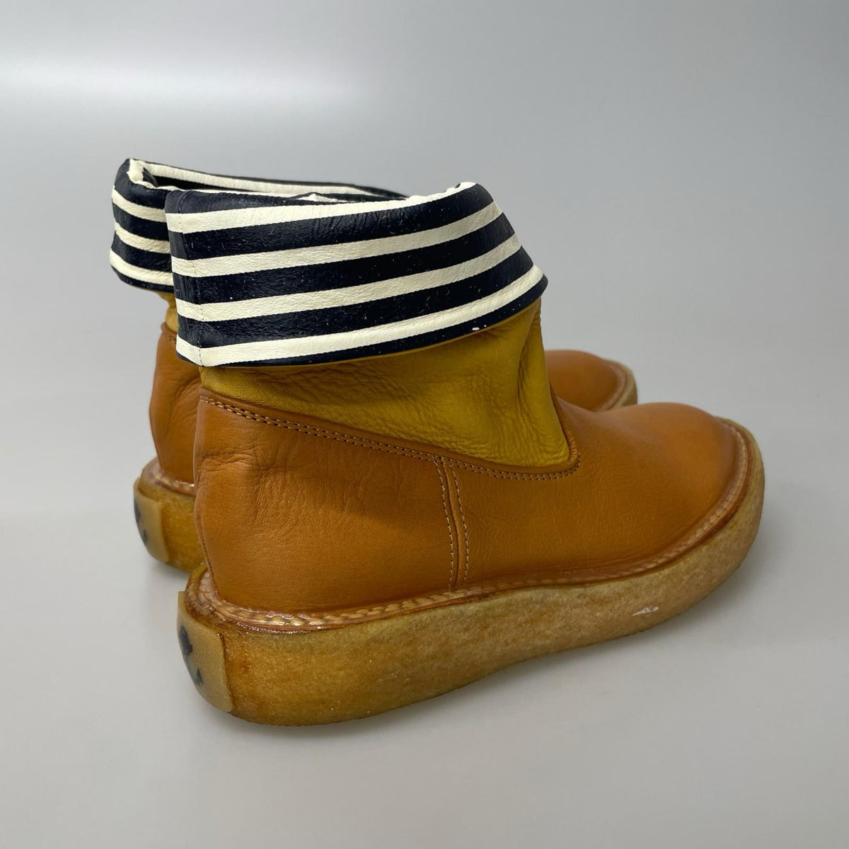 ブーツ リンクルポパイブーツ キャメル