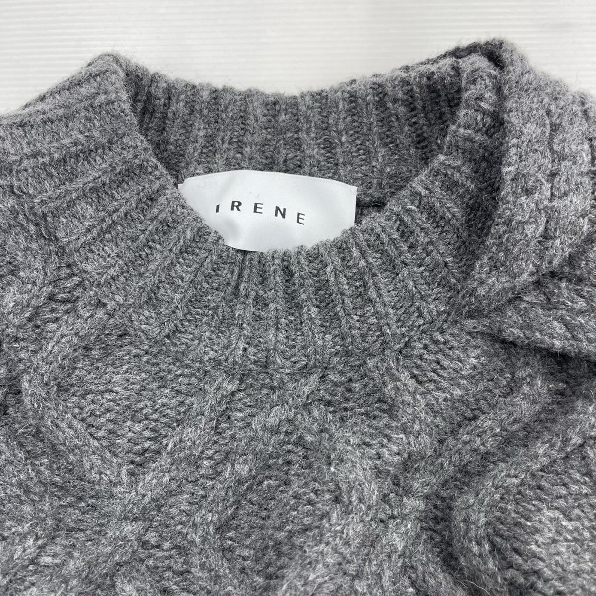 ニット IRENE/クロップドニット/グレー 36 グレー