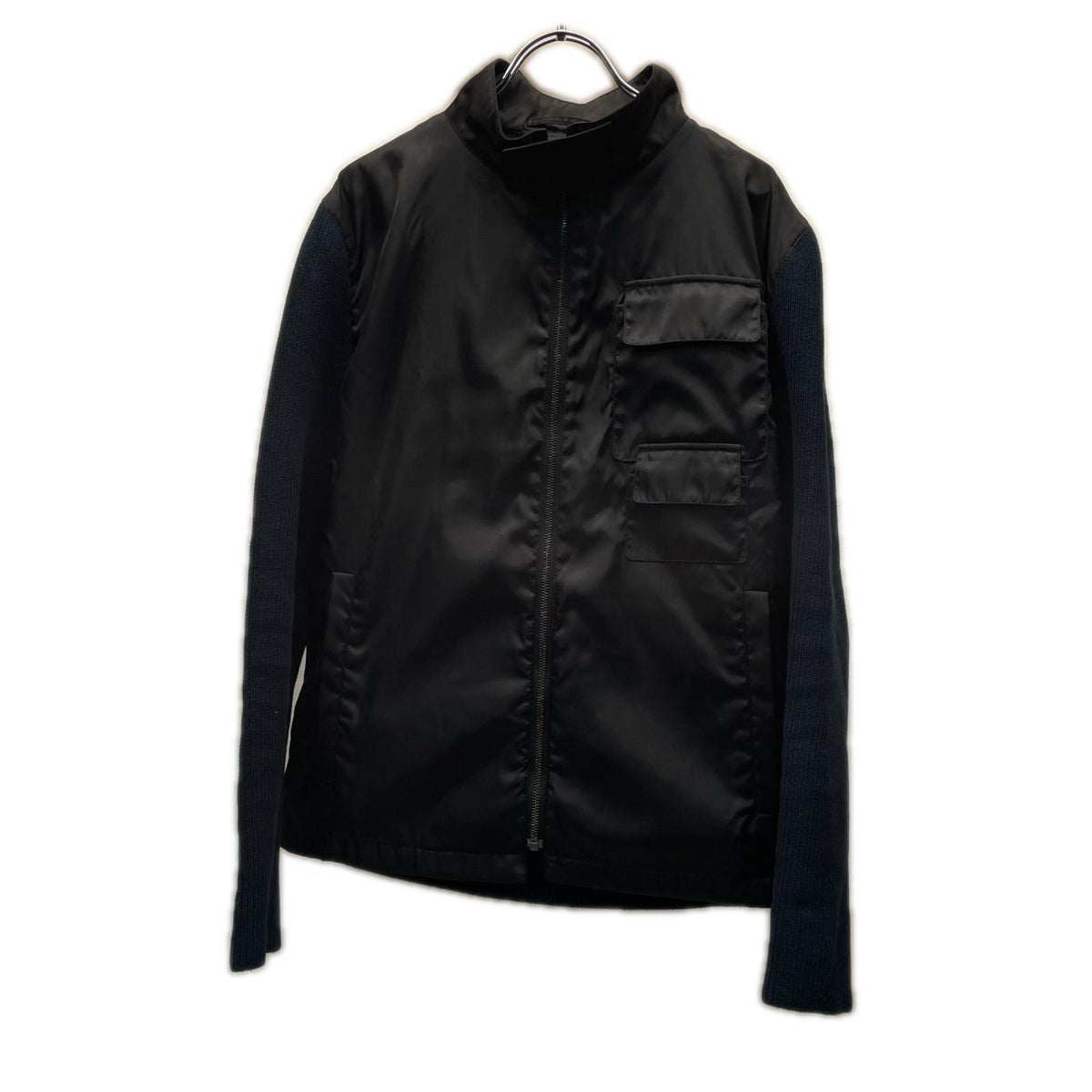 PRADA ナイロン×ニット ドッキングジャケット 48