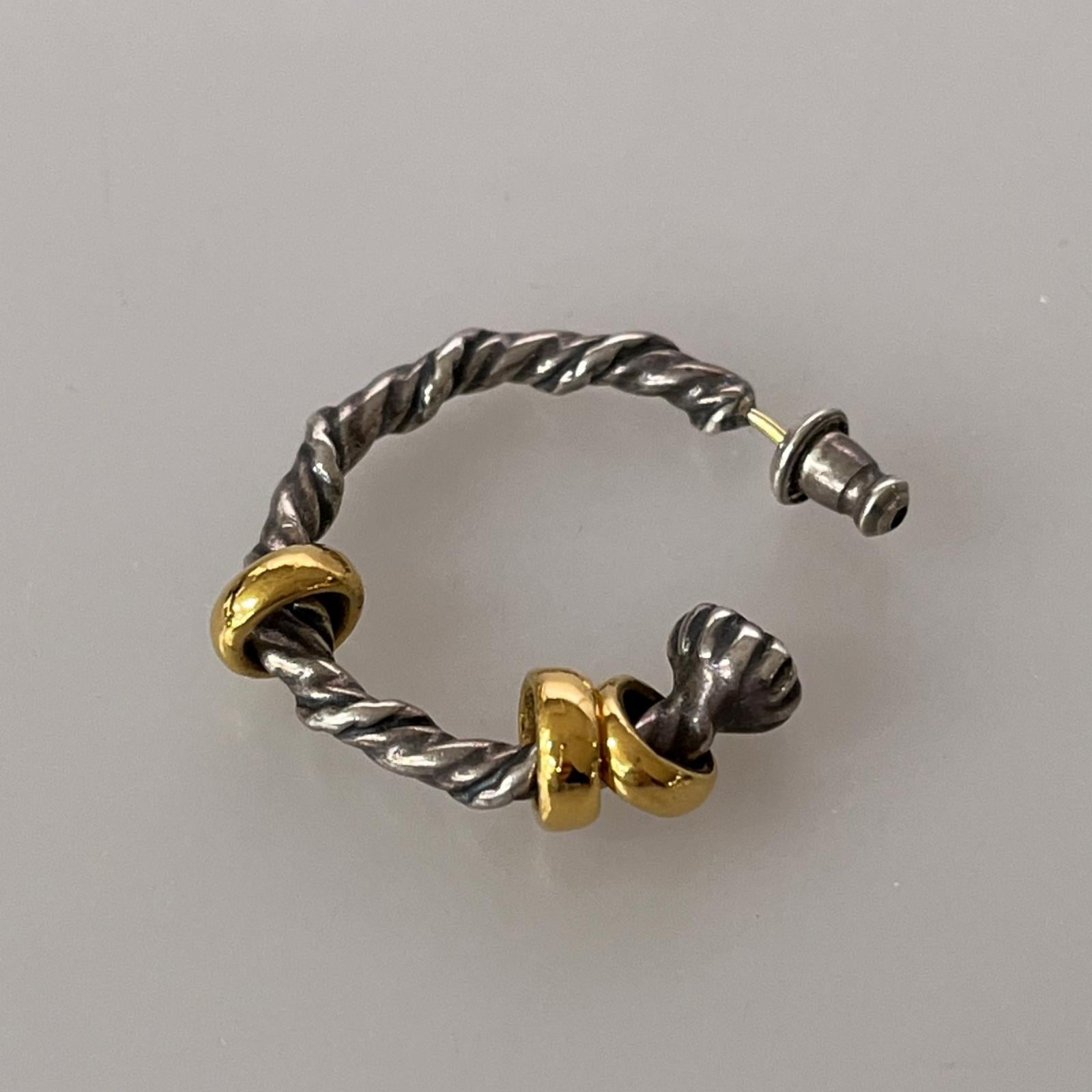 その他アクセサリー ツイストフープピアス シルバー