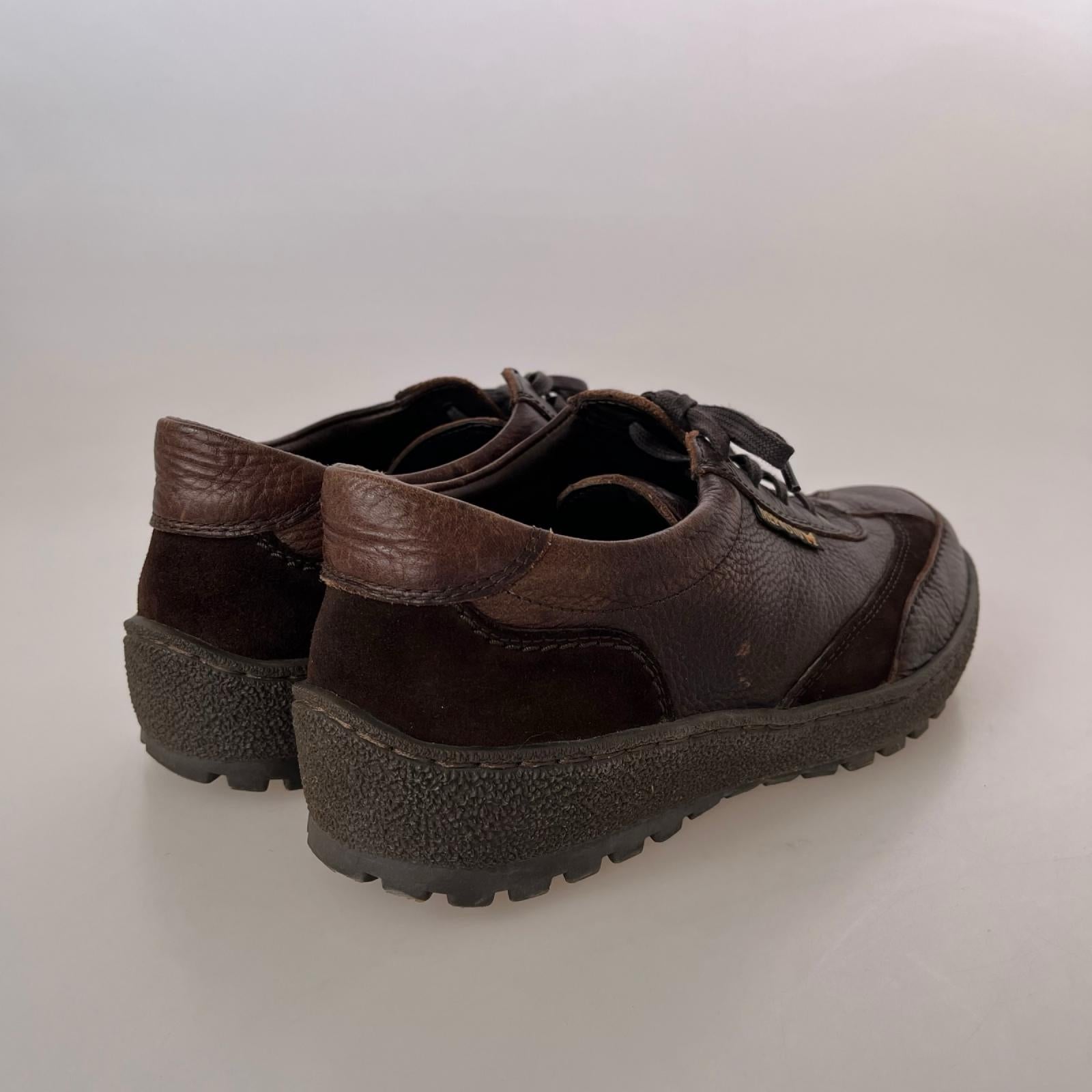 スニーカー MEPHISTO レザーコンフォートシューズEUR6 ブラウン