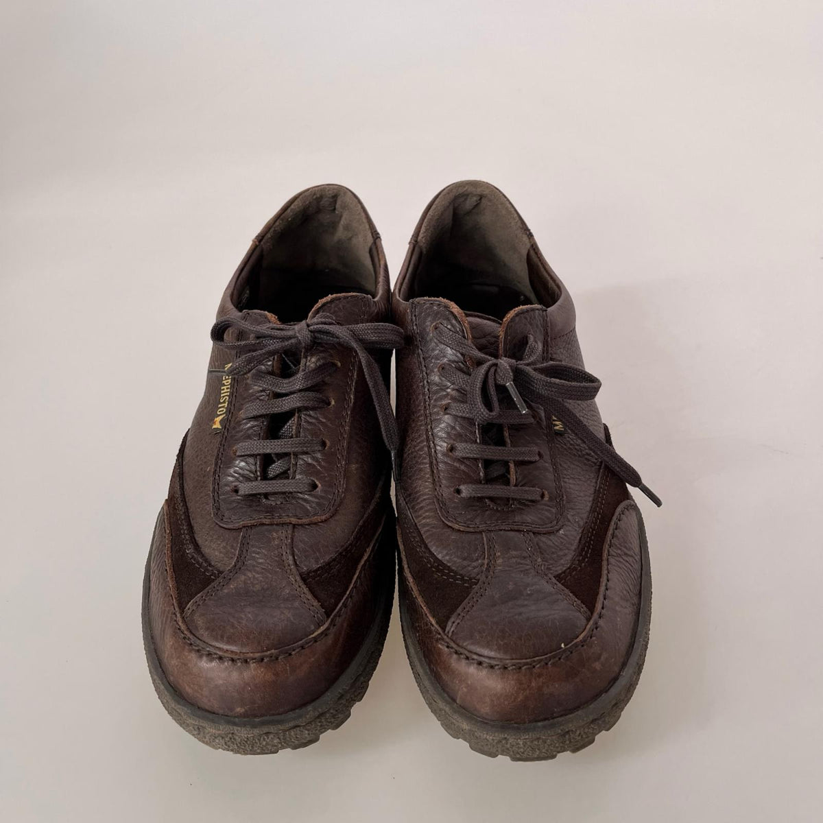 スニーカー MEPHISTO レザーコンフォートシューズEUR6 ブラウン