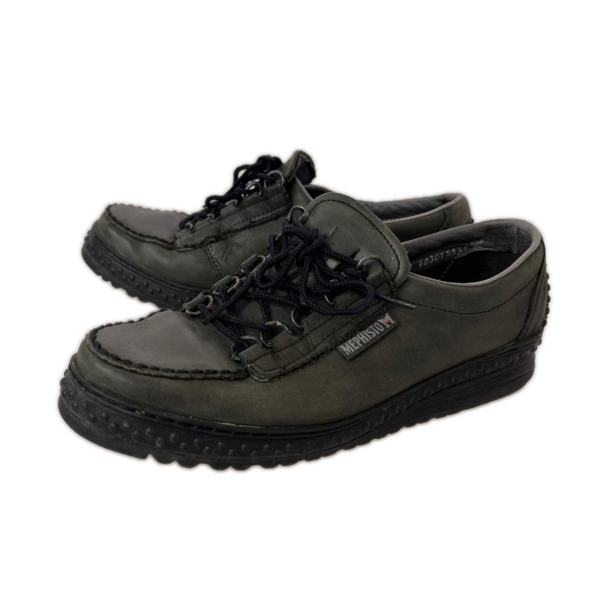 スニーカー MEPHISTO レザーシューズ グリーン グリーン