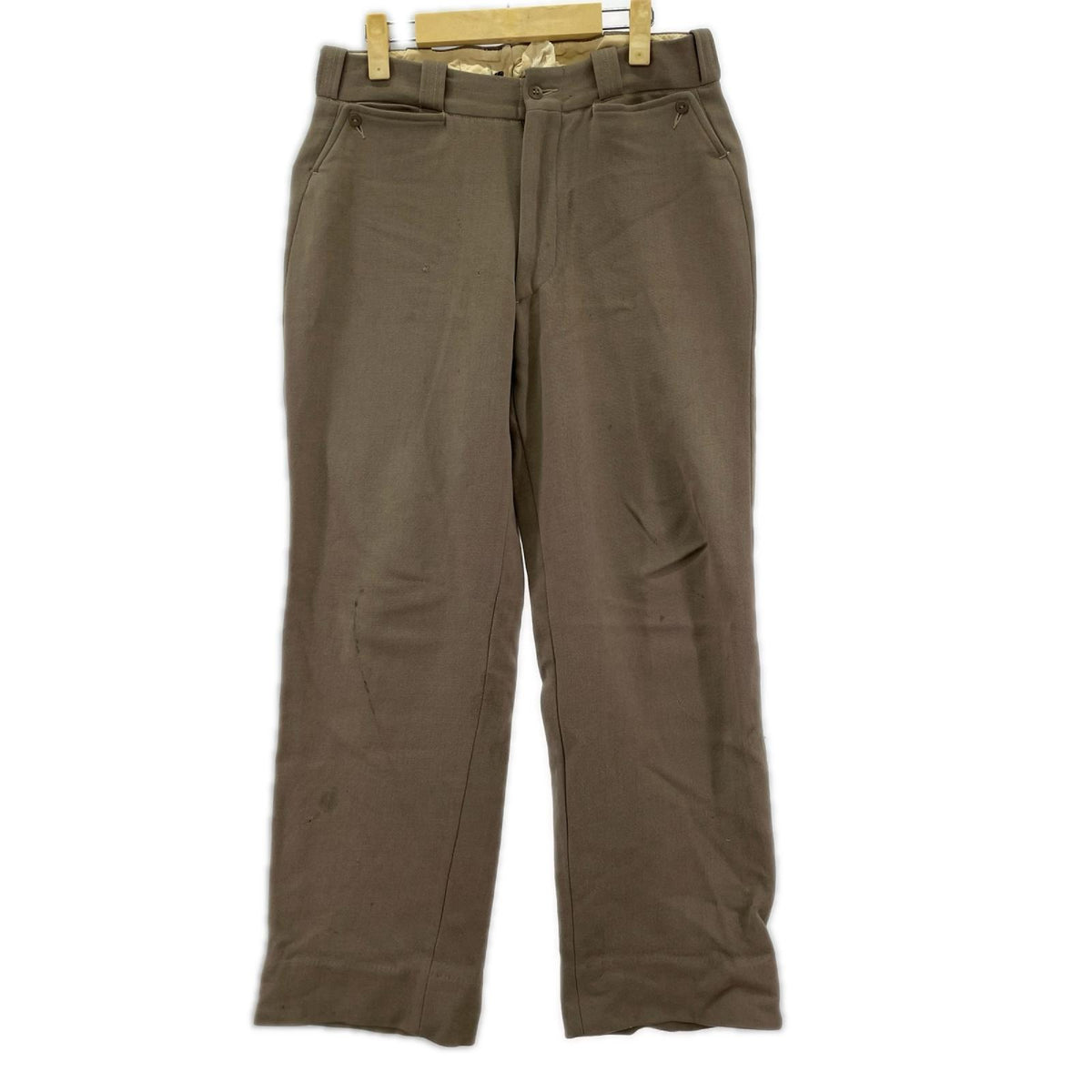 パンツ 50s ウールギャバジンパンツ 約32インチ グレージュ