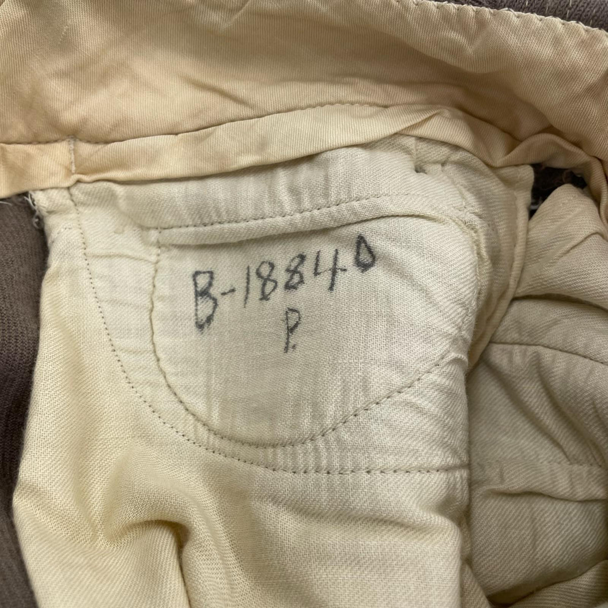 パンツ 50s ウールギャバジンパンツ 約32インチ グレージュ