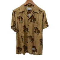 半袖シャツ 17SS TIGER S/S HAWAIIAN SHIRT S ブラウン