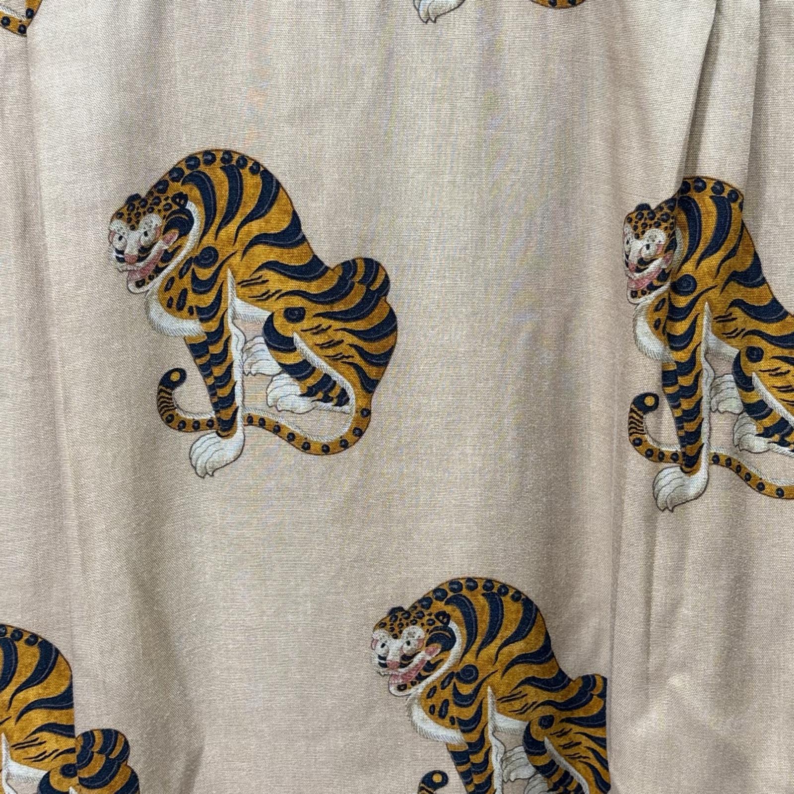 半袖シャツ 17SS TIGER S/S HAWAIIAN SHIRT S ブラウン