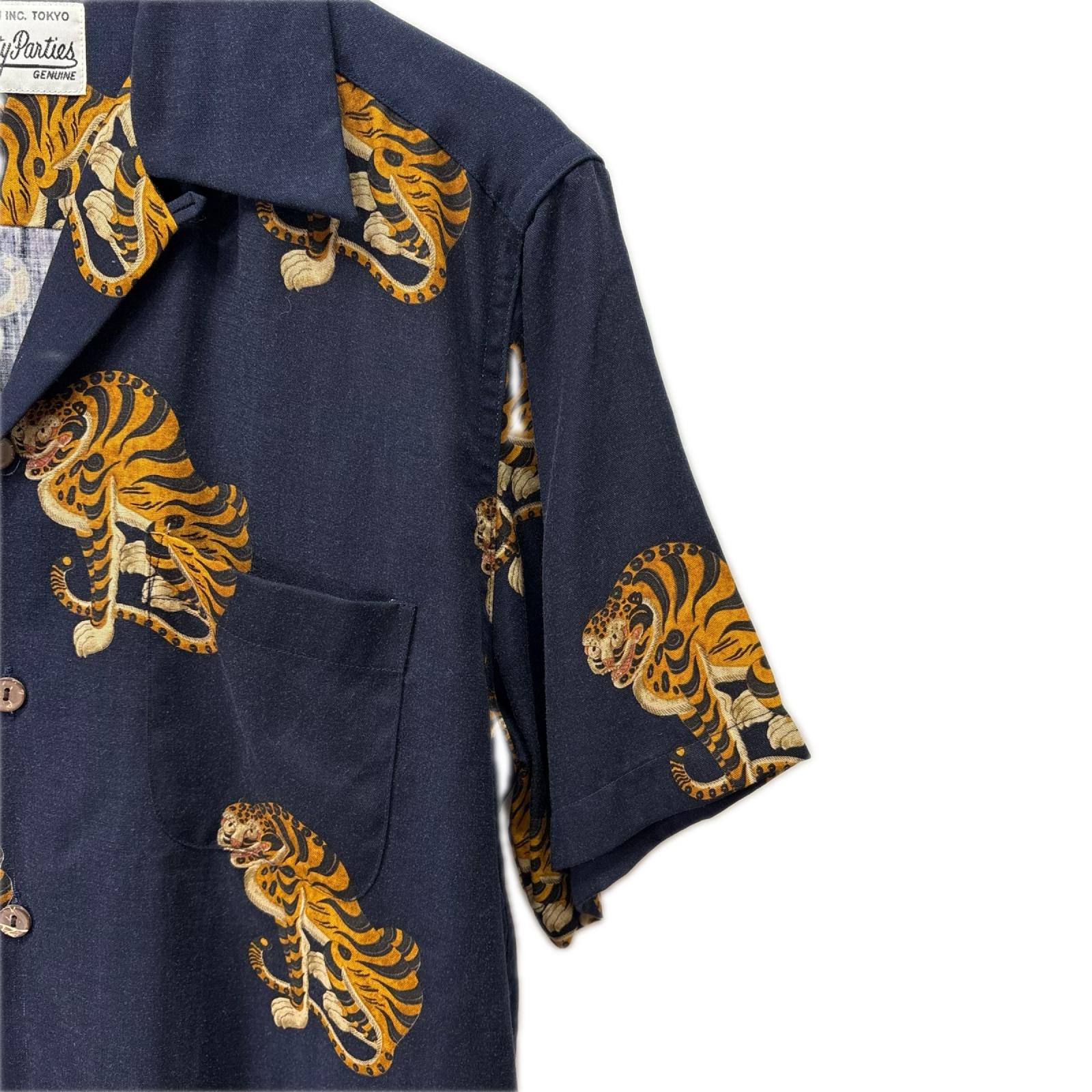 半袖シャツ 17SS TIGER S/S HAWAIIAN SHIRT M ネイビー
