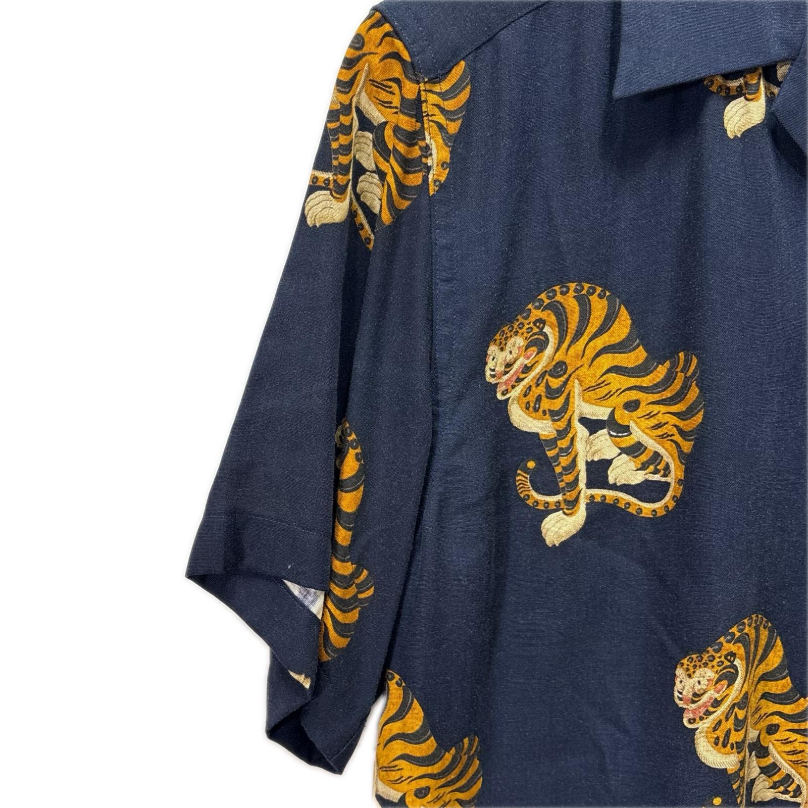 半袖シャツ 17SS TIGER S/S HAWAIIAN SHIRT M ネイビー