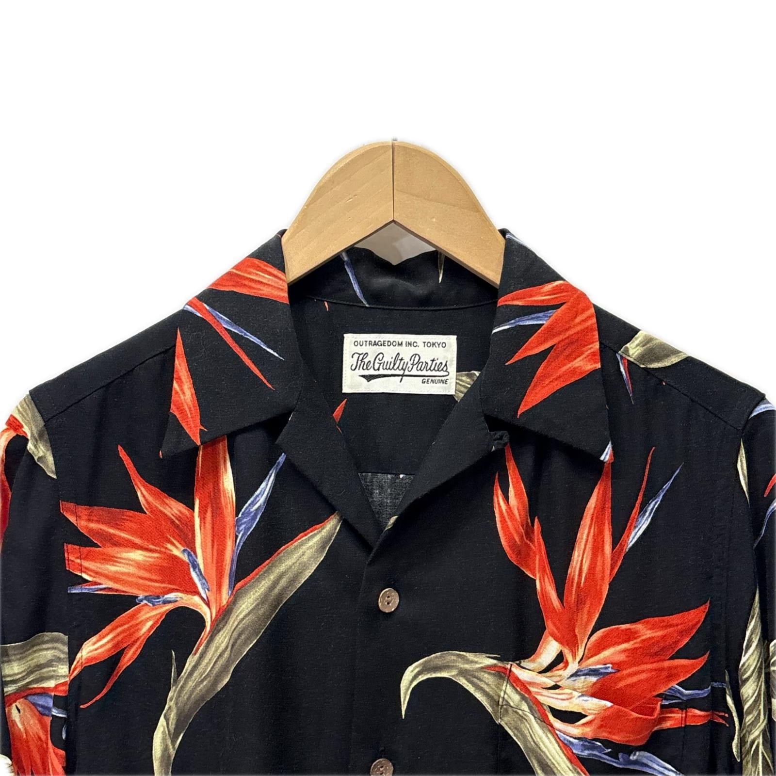 半袖シャツ 18SS BIRD OF PARADISE S/S HAWAIIAN SHIRT SS ブラック