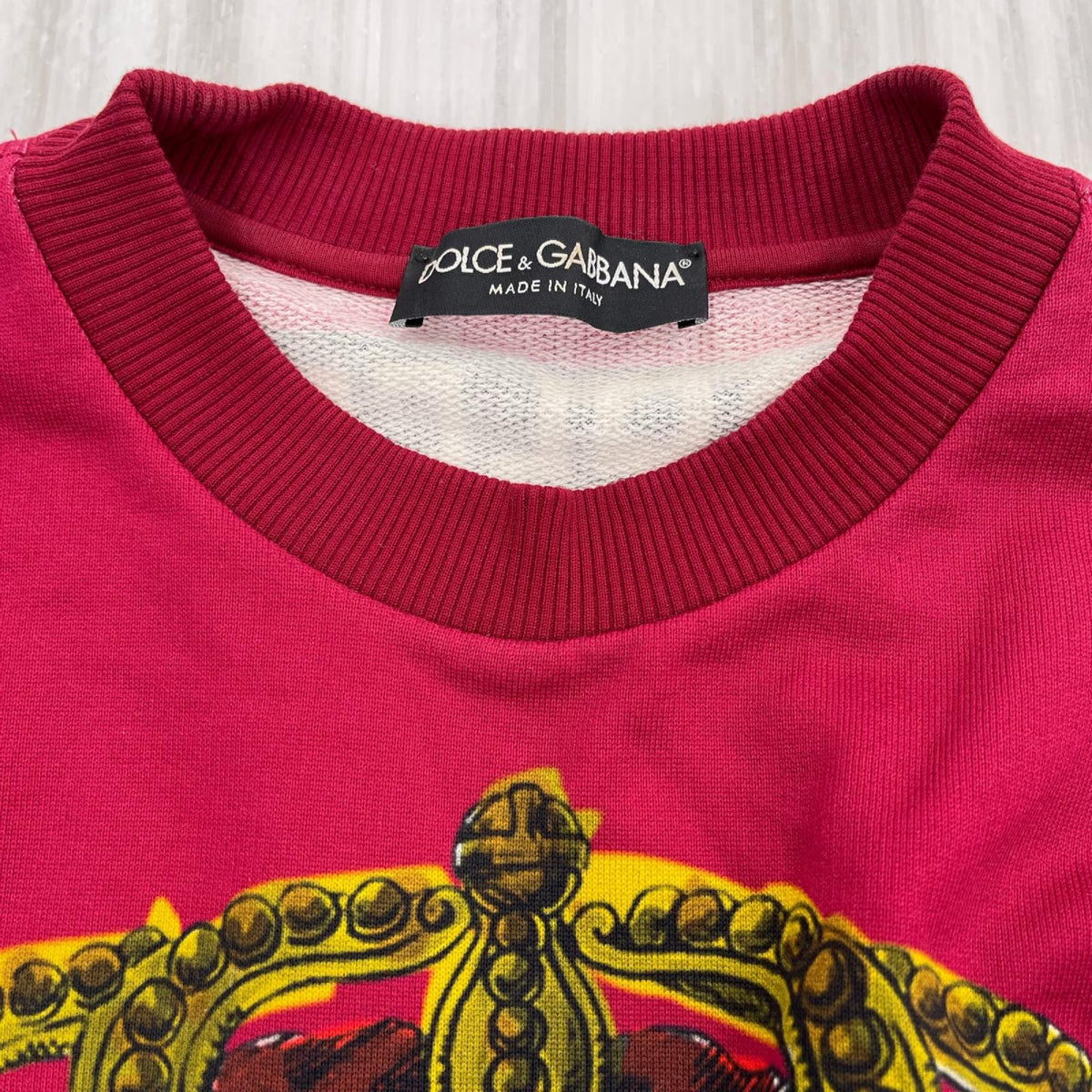 スウェット DOLCE&GABBANA クラウンプリントスウェット 44 赤 44 レッド