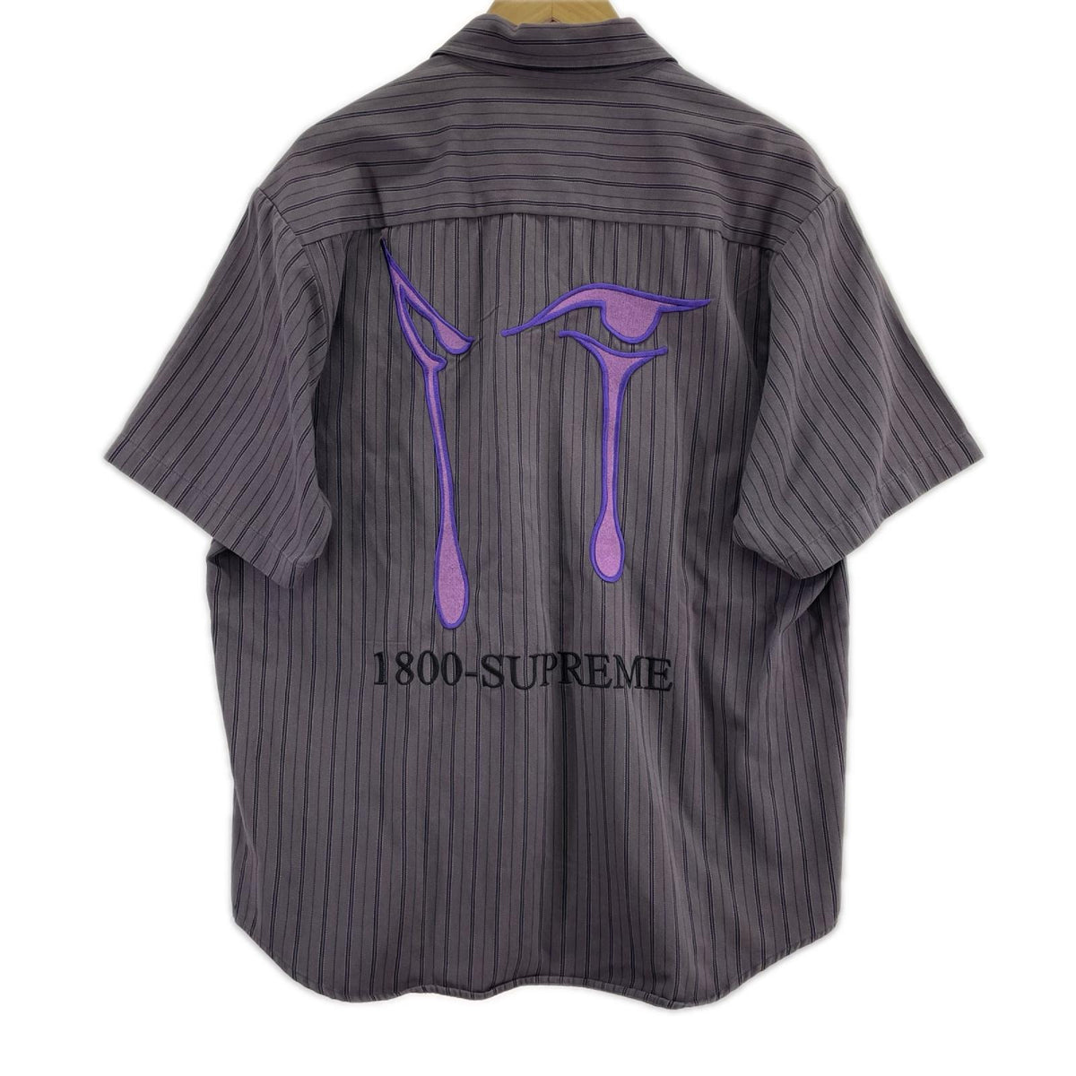 半袖シャツ AOI Eyes Work Shirt Stripe (M) M グレー