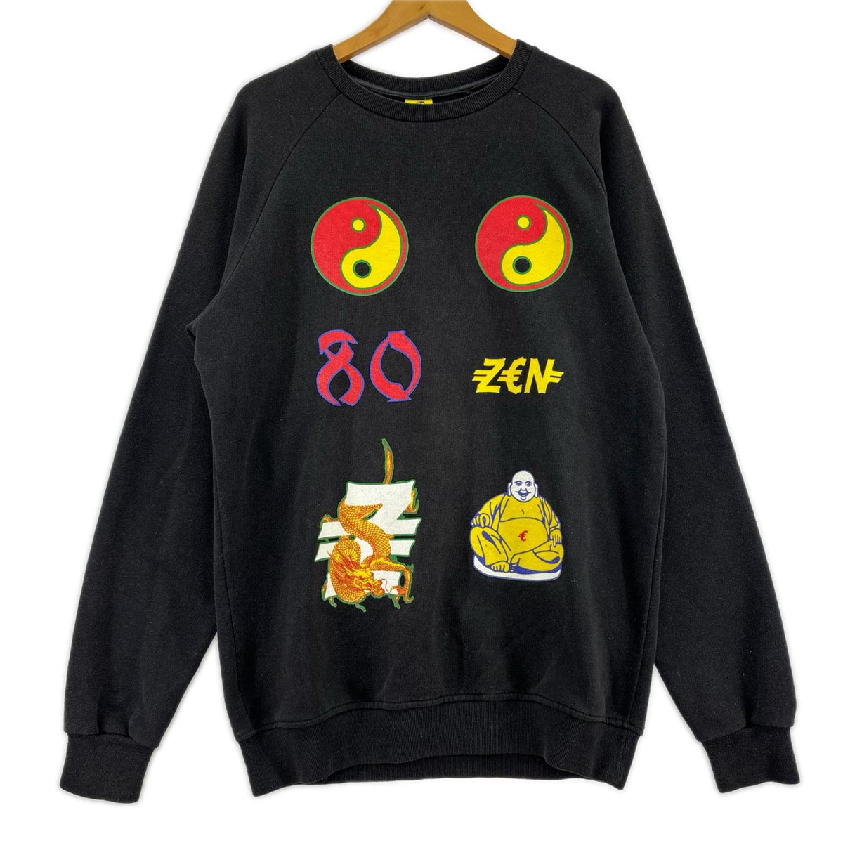スウェット ZEN プリント (XL) ブラック