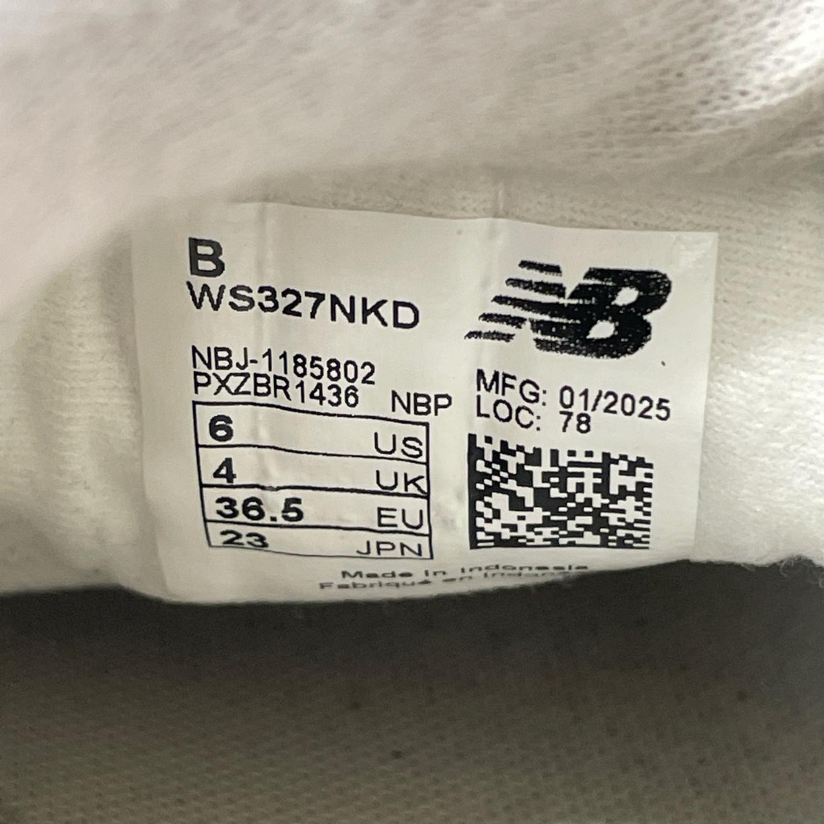 スニーカー WS327NKD/アイボイリー/23cm 23cm (US5 UK4 1/2 EU36)