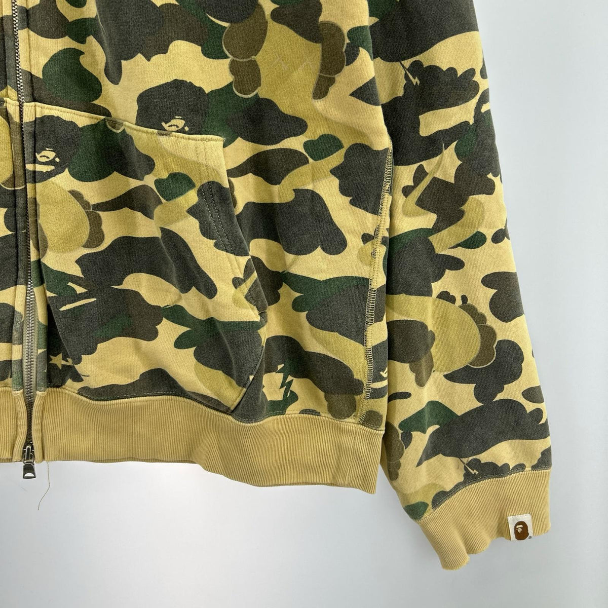 パーカー ×KAWS YELLOW CAMO FULL ZIP HOODIE M