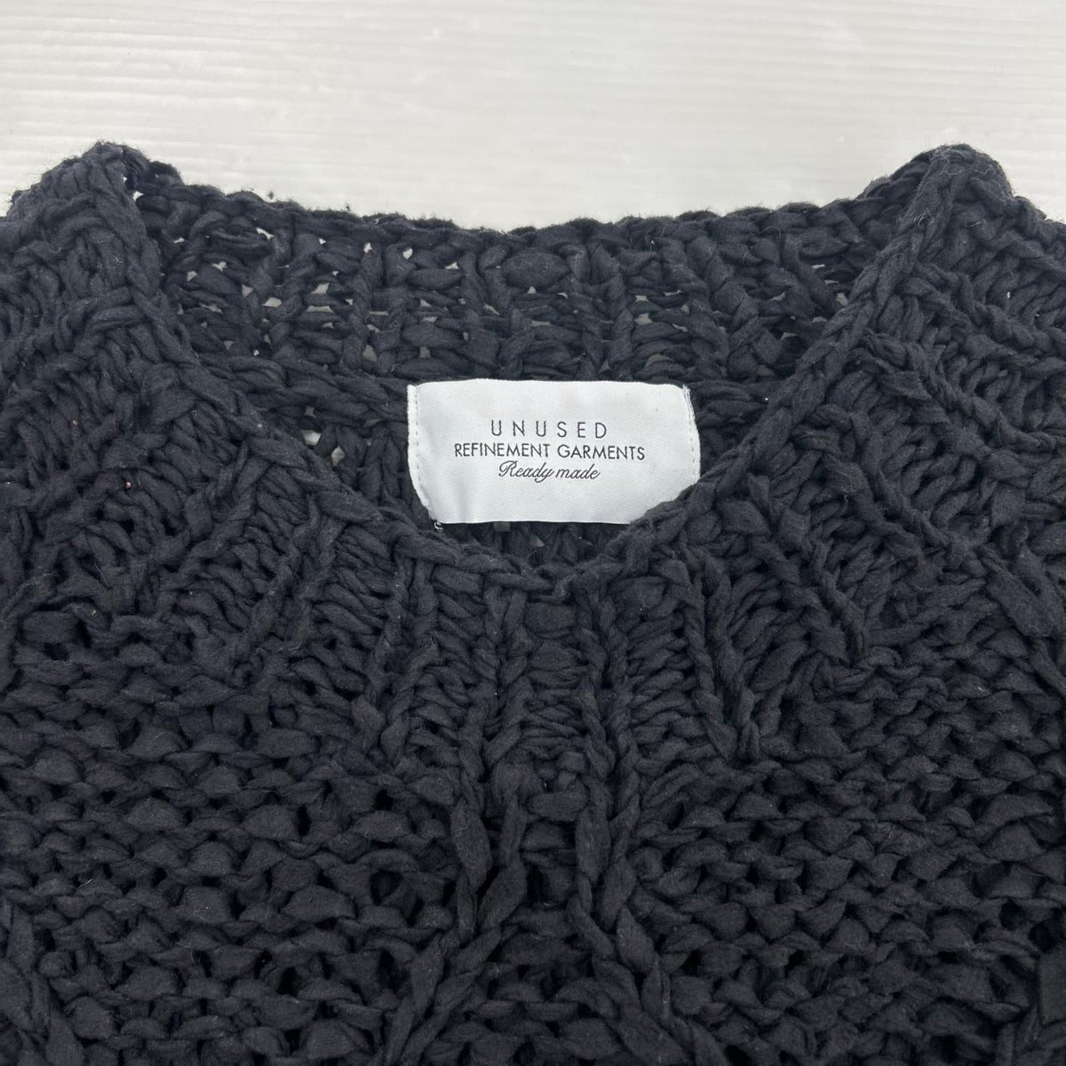 ニット GourdPattern Hand Knitted Crewneck 1 ブラック