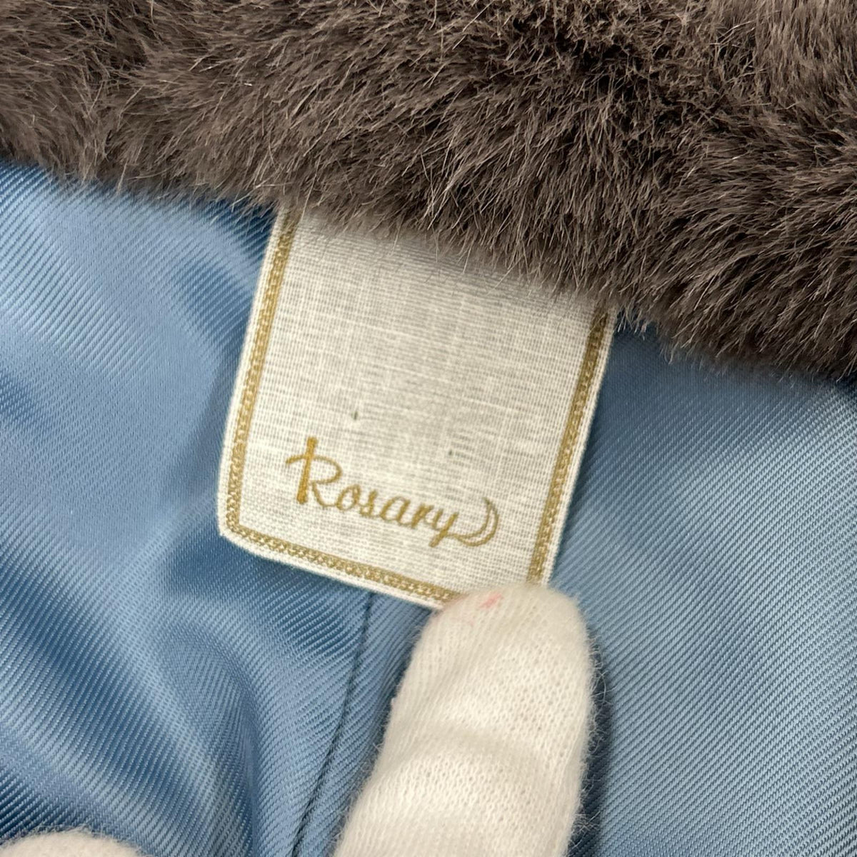 ジャケット レオパード ロングジャケット 青 ネイビー