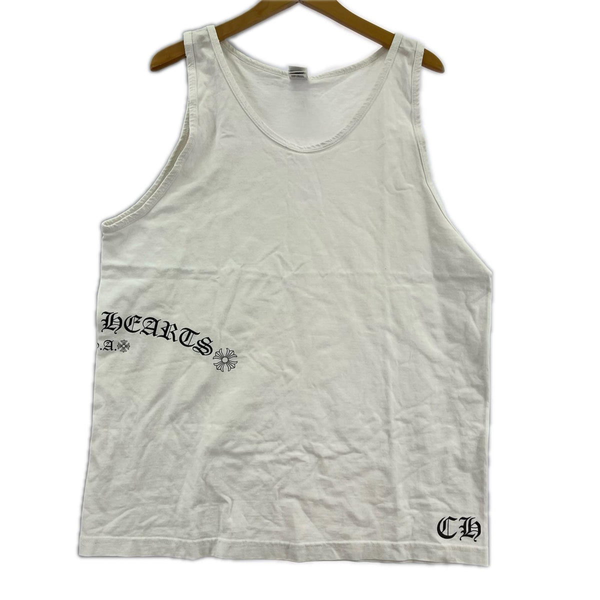 タンクトップ USA製 プリント タンクトップ 白 SIZE L L ホワイト