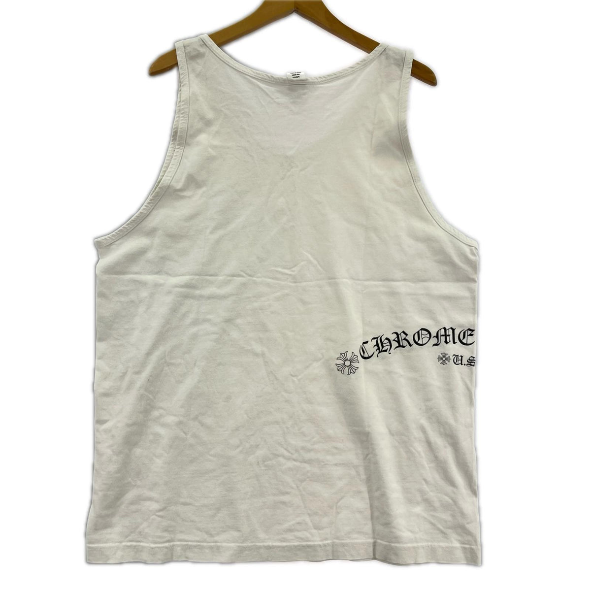タンクトップ USA製 プリント タンクトップ 白 SIZE L L ホワイト