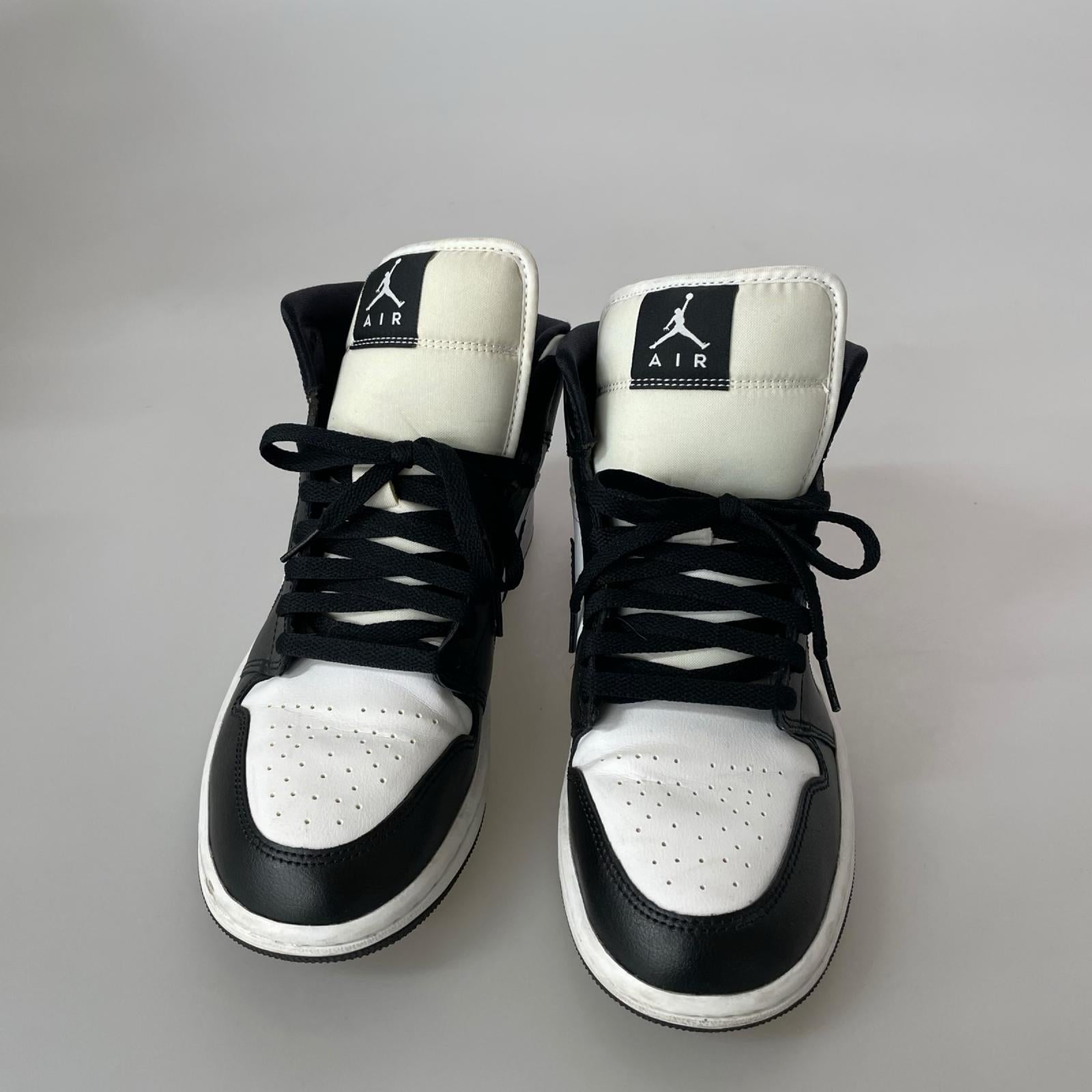 スニーカー AIR JORDAN 1 MID BLACK US10 27.0cm 27cm (US9 UK8 1/2 EU44)