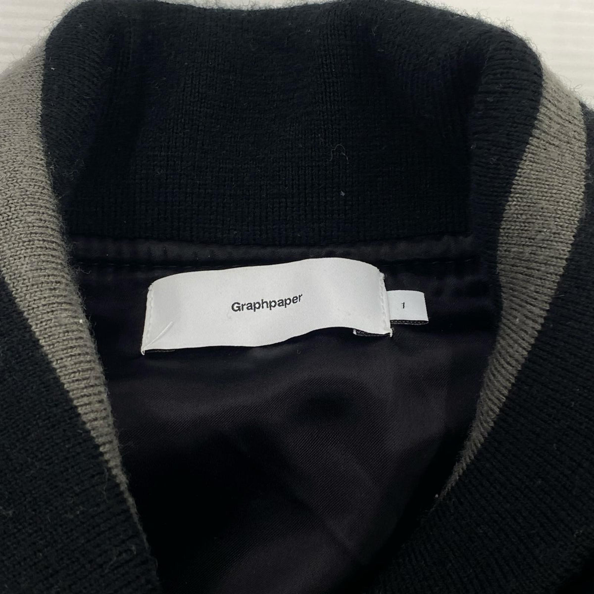 ジャケット graphpaper Scale Off Melton Stadium Jacket 1 ブラック 1 ブラック